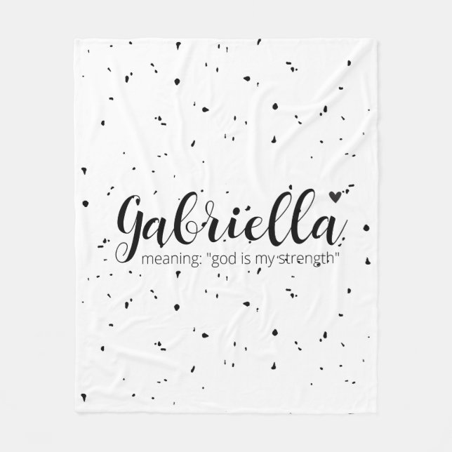 Couverture Polaire GABRIELLA Nom Révélation Signification minimale mo (Devant)