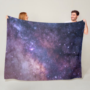 Couverture Polaire Galaxie Espace Étoiles Nuit Ciel Céleste Bleu Mari