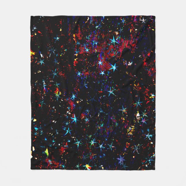 Couverture Polaire Galaxie nocturne étoilée cosmique (Devant)