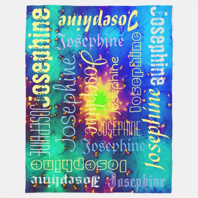 Couverture Polaire Galaxie Nom Sunburst Supernova Cravate-teinture (Devant)