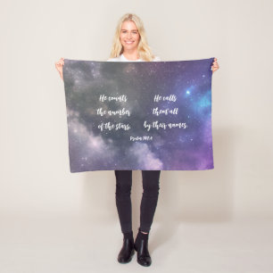 Couverture Polaire Galaxy Sky Bible Verse