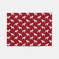 Gallois Terrier Silhouettes Motif rouge et blanc
