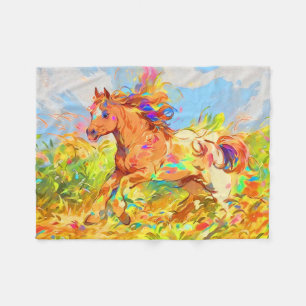 Couverture Polaire Galloping Pony - Art du livre pour enfants