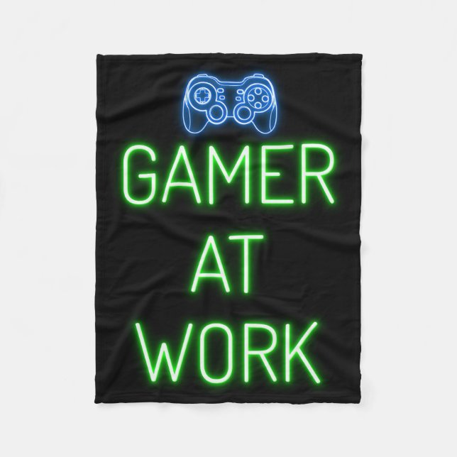 Couverture Polaire Gamer Gift | Gamer At Work (Devant)