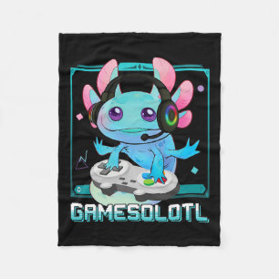 Couverture Polaire Gamer Vidéo Axolotl Kawaii Pastel Goth mignon Anim