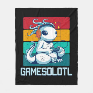 Couverture Polaire Gamesolotl Cute Axolotl Vidéo Gamer Kawaii Anime B