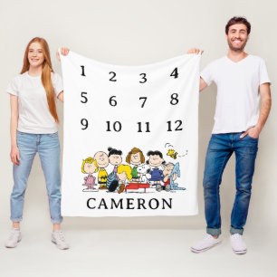 Couverture Polaire Gang des cacahuètes   Bébé mensuel de jalon