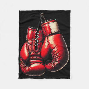 Couverture Polaire Gants de Boxe Rouge Boxe Sport Boxeur Kickboxing 
