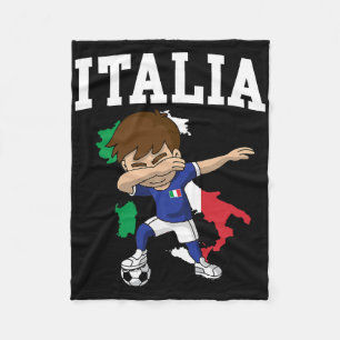 Couverture Polaire Garçon de football Italia Italien Drapeau Italie C