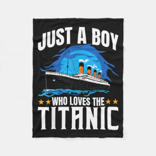Couverture Polaire Garçon drôle aime Titanic