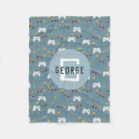 Garçons Blue Vidéo Jeu Enfants Cool Monogramme