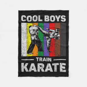 Couverture Polaire Garçons cool s'entraînent au karaté Taekwondo vint