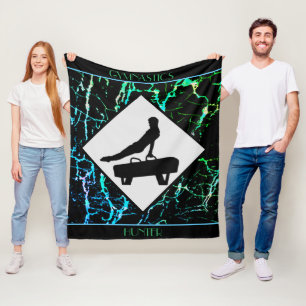 Couverture Polaire Garçons Gymnastique Abstraite polaire Blanche