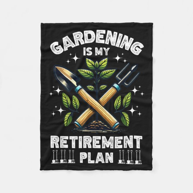 Couverture Polaire Gardening Is My Retirement Plan Funny For Garden L (Devant)