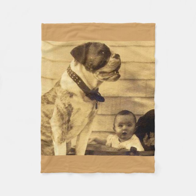 Couverture Polaire Gardes pitbull des années 1920 (Devant)