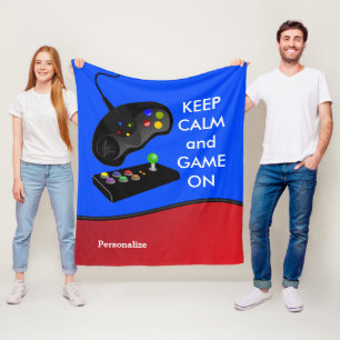 Couverture Polaire Gardez le calme et le jeu dessus