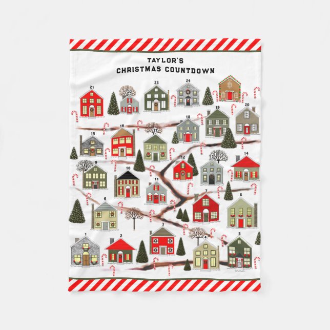 Couverture Polaire Gardiens du calendrier de l'avent personnalisé (Devant)