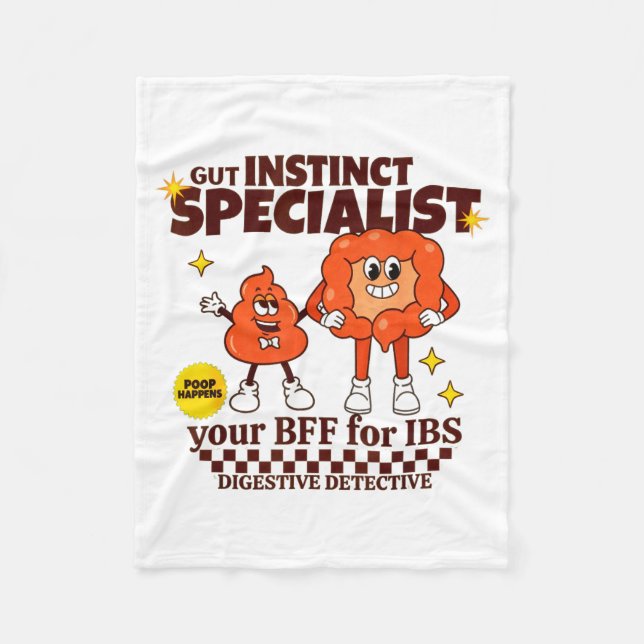 Couverture Polaire Gastroenterologist Retro Intestine Gift Ibs Gi Nur (Devant)