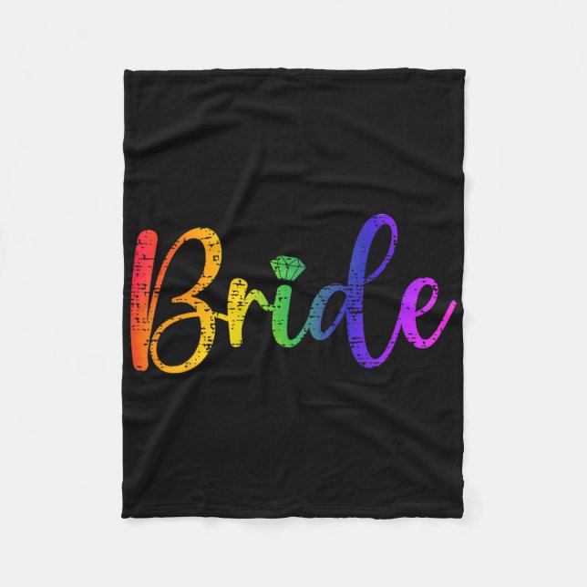 Couverture Polaire Gay Lesbienne Lgbt Mariage Parti Mariée Tee Enterr (Devant)