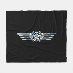 Couverture Polaire Général Air Pilot Chrome Comme Star Wings Black