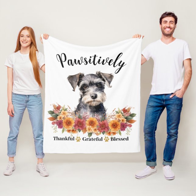Couverture Polaire Génial et gracieux, bienheureux, mignon chien (En situation)