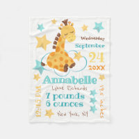 Genre Neutre Mignonne Giraffe Stars Bébé statistiq