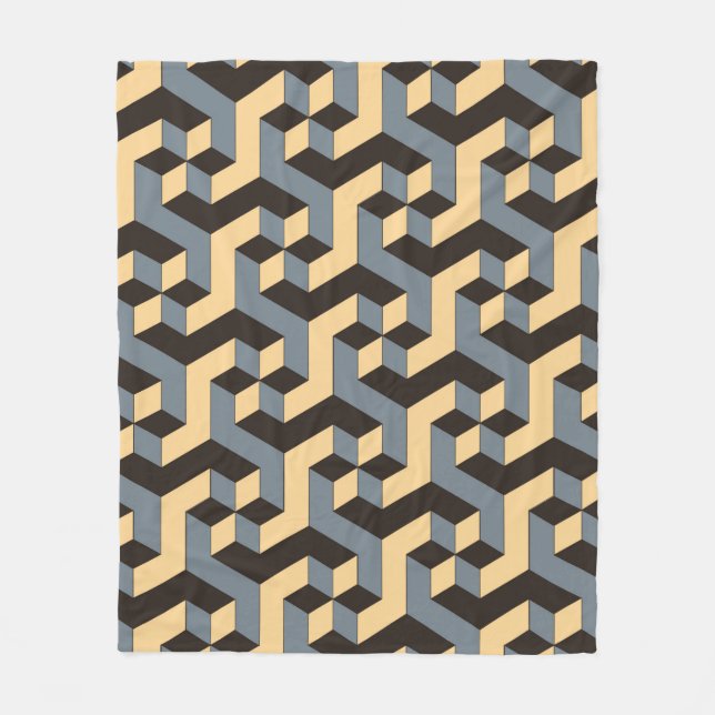 Couverture Polaire geometric seamless tile with complex rotating cubi (Devant)