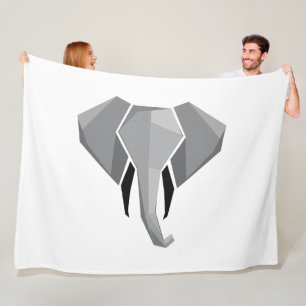 Couverture Polaire Géométrie Tête d'éléphant