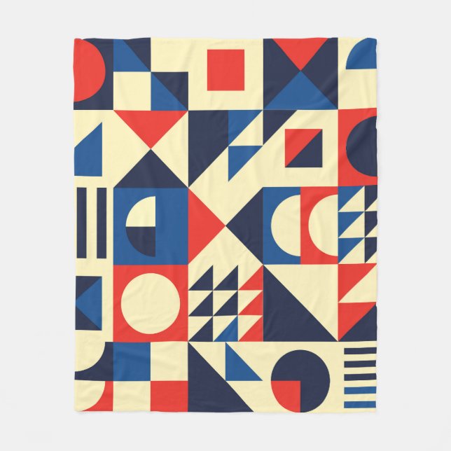 Couverture Polaire Géométrique du milieu du siècle : Motif rétro funk (Devant)