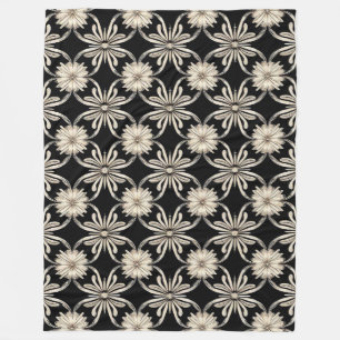 Couverture Polaire Géométrique Noir Et Blanc Moderne Minimaliste