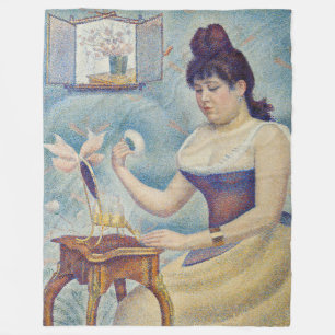 Couverture Polaire Georges Seurat - Jeune Femme se Poudrant
