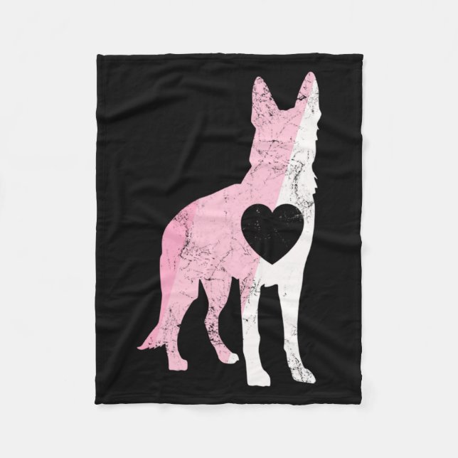 Couverture Polaire German Shepherd Valentines Day Cud Love Dog _1  (Devant)