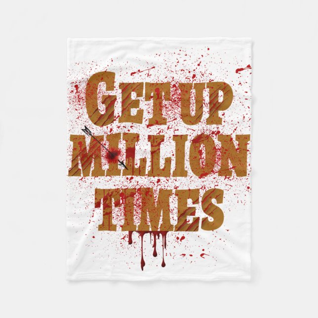 Couverture Polaire Get Up Million Times| Les meilleurs cadeaux inspir (Devant)