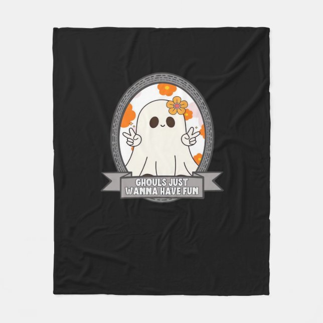 Couverture Polaire Ghouls veut juste s'amuser Sloth Halloween (Devant)