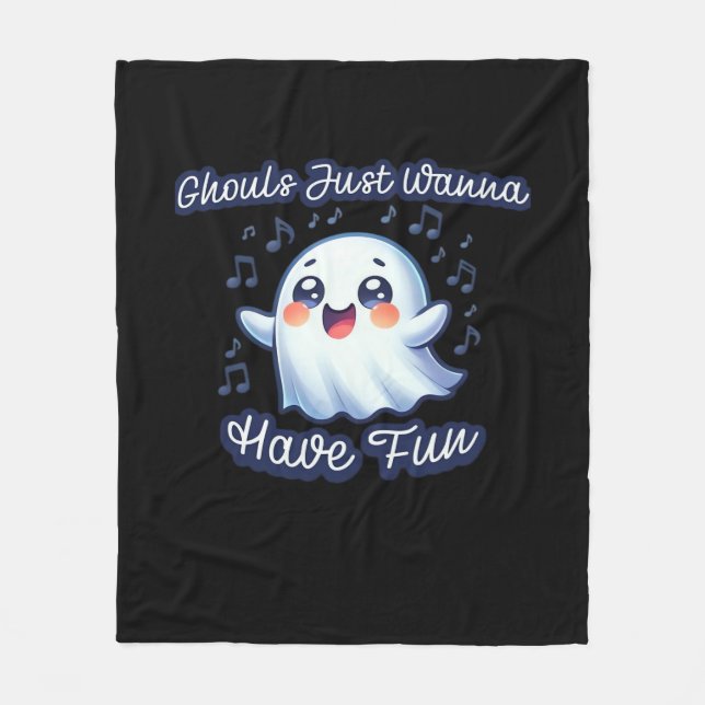 Couverture Polaire Ghouls veut juste s'amuser Sloth & Slogan (Devant)