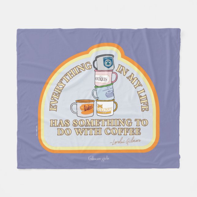 Couverture Polaire Gilmore Girls | Graphique des devis de café (Devant (Horizontal))