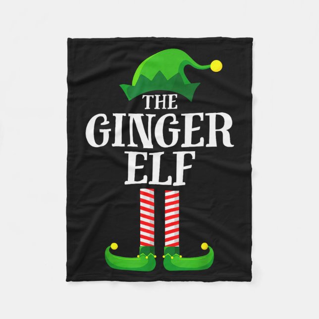 Couverture Polaire Ginger Elf Matching Family Group Christmas Party P (Devant)