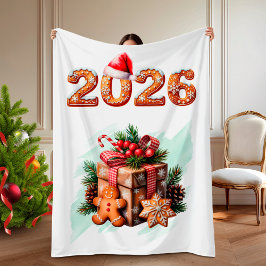 Couverture Polaire Gingerbread 2026 Holiday Christmas