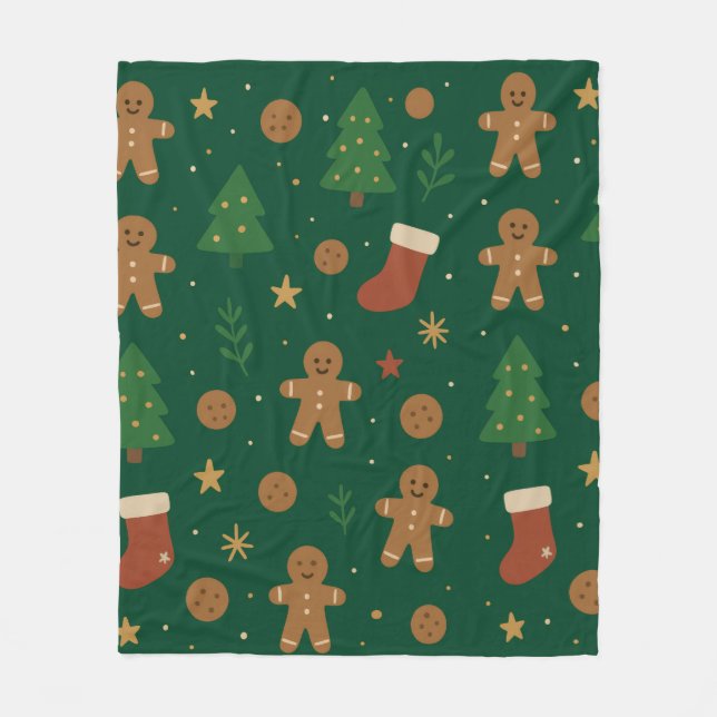 Couverture Polaire Gingerbread Christmas Fun (Devant)