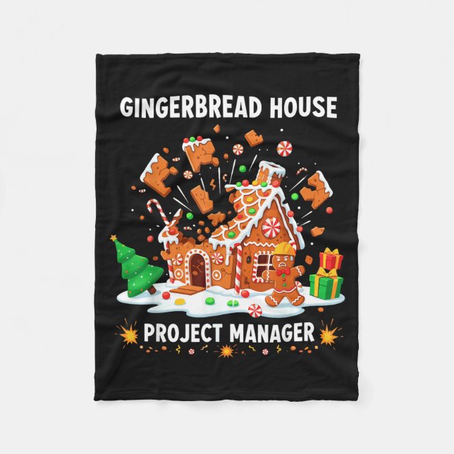 Couverture Polaire Gingerbread Man Costume, Gingerbread House Project (Devant)