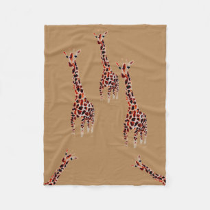 Couverture Polaire Giraffe Faune Art drôle Animal