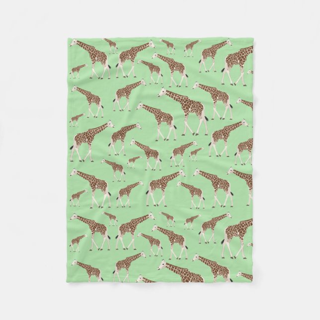 Couverture Polaire Giraffe Jungle Safari animal (Devant)