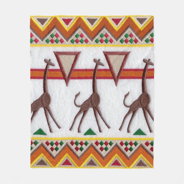 Couverture Polaire Giraffes en Afrique Blanket (Devant)