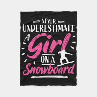 Couverture Polaire Girl Snowboard - Snowboard