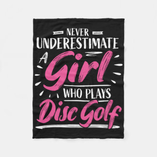 Couverture Polaire Girls Disc Golf Player Woman I Underestimate 
