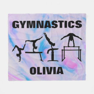 Couverture Polaire Girls Gymnastique Pastel Swirls