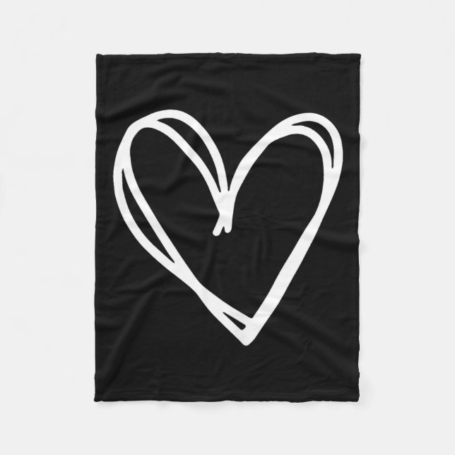Couverture Polaire Girls Heart For Women Valentines Day Graphic  (Devant)