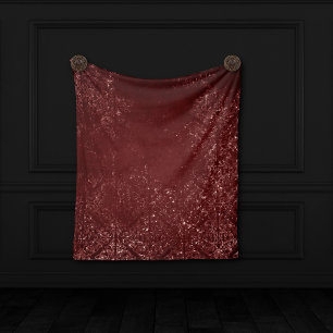 Couverture Polaire Glimmery Henna Grunge Rouge glamour de sang rich