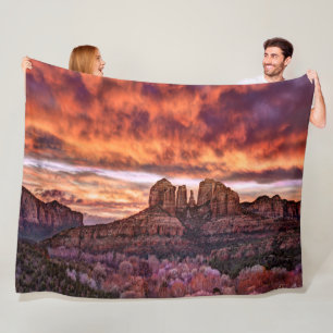 Couverture Polaire Gloire de matin rose