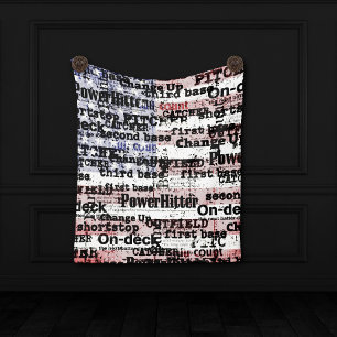 Couverture Polaire Gloire du baseball Mots du drapeau américain gru